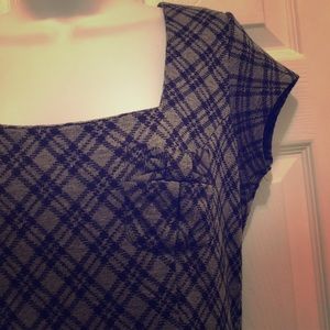 adorable Black and grey plaid dress